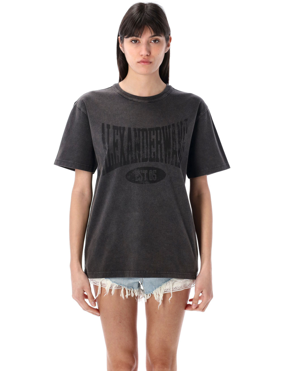 Distressed logo cotton tee - Spazio Pritelli