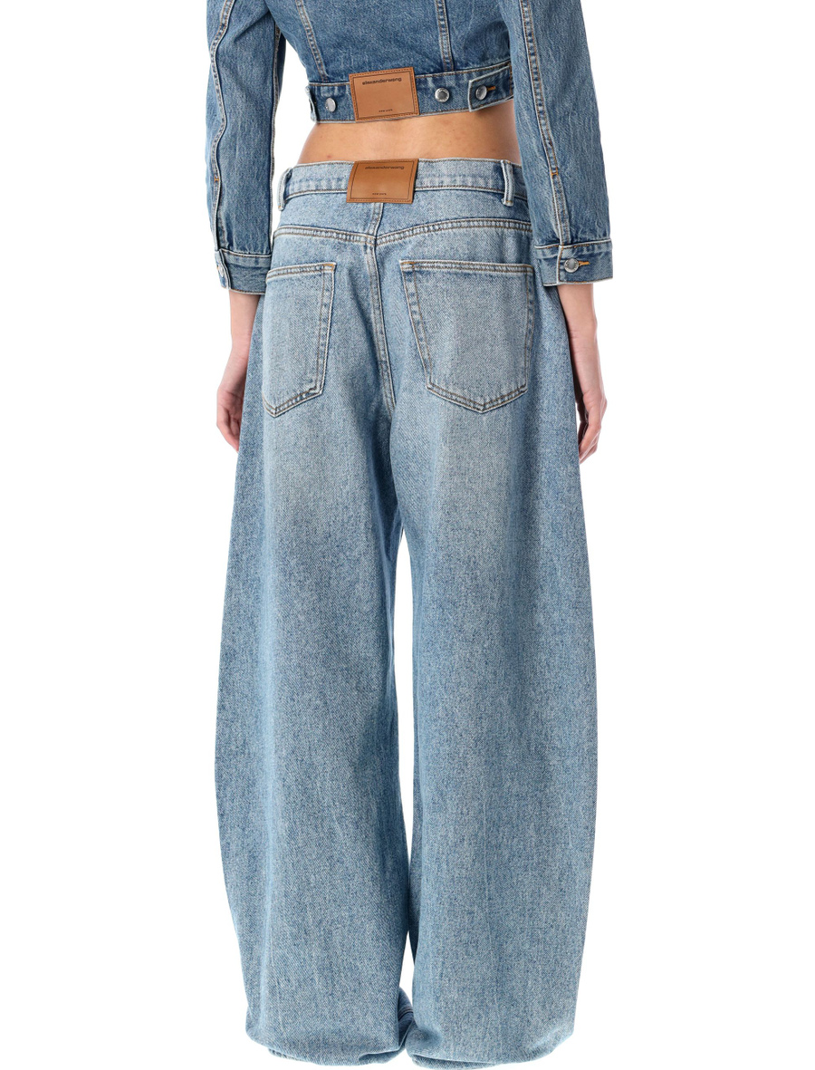 Oversized rounded low rise jeans - Spazio Pritelli