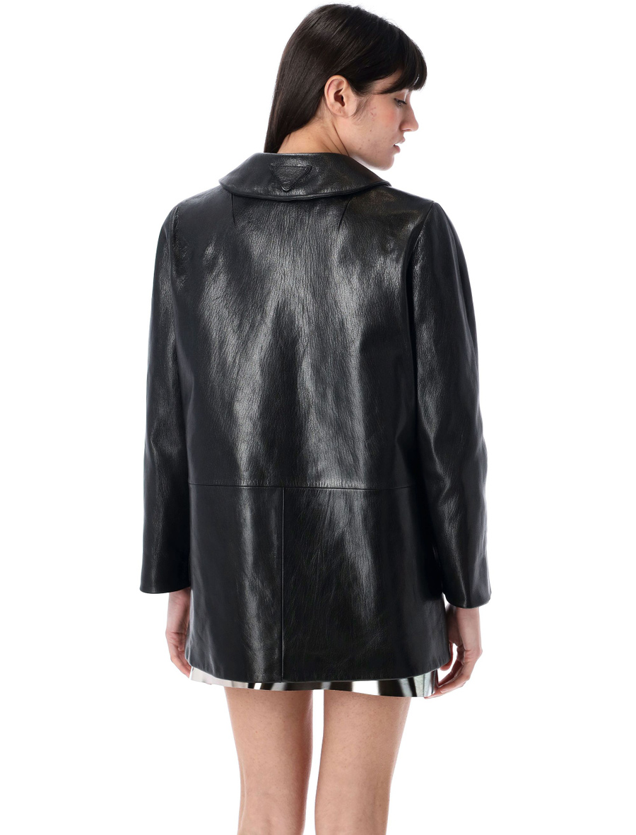 Leather caban jacket - Spazio Pritelli