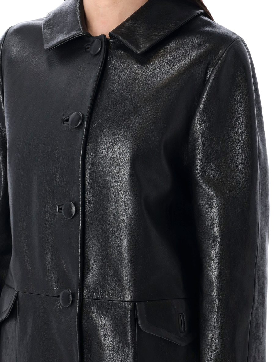 Leather caban jacket - Spazio Pritelli