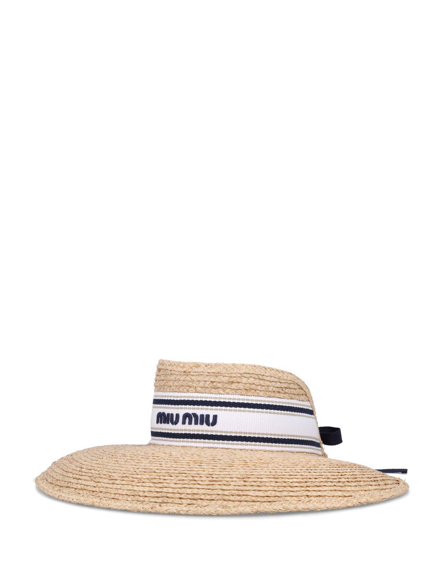 Raffia-effect fabric visor - Spazio Pritelli