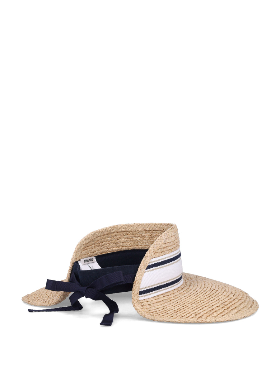 Raffia-effect fabric visor - Spazio Pritelli