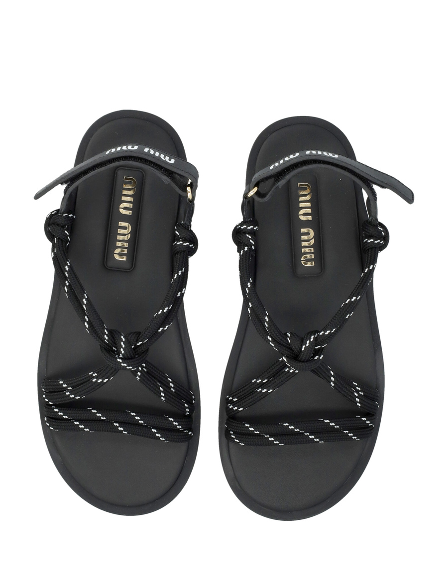 Riviere cord and leather sandals - Spazio Pritelli