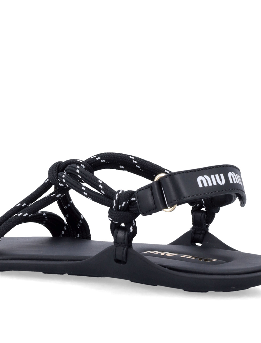 Riviere cord and leather sandals - Spazio Pritelli