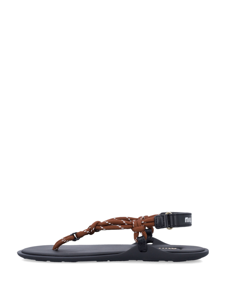 Riviere cord and leather thong sandals - Spazio Pritelli