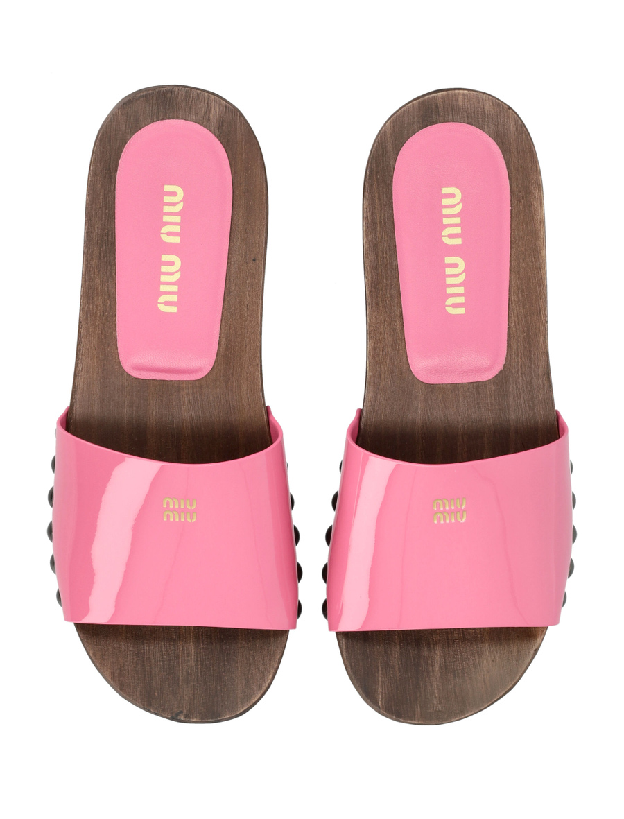 Patent leather clogs - Spazio Pritelli