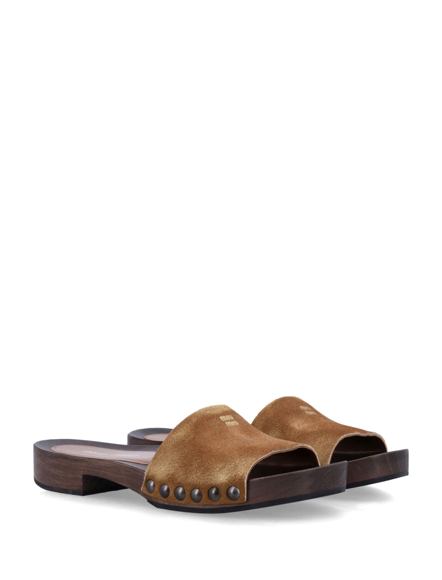 Faded suede clogs - Spazio Pritelli