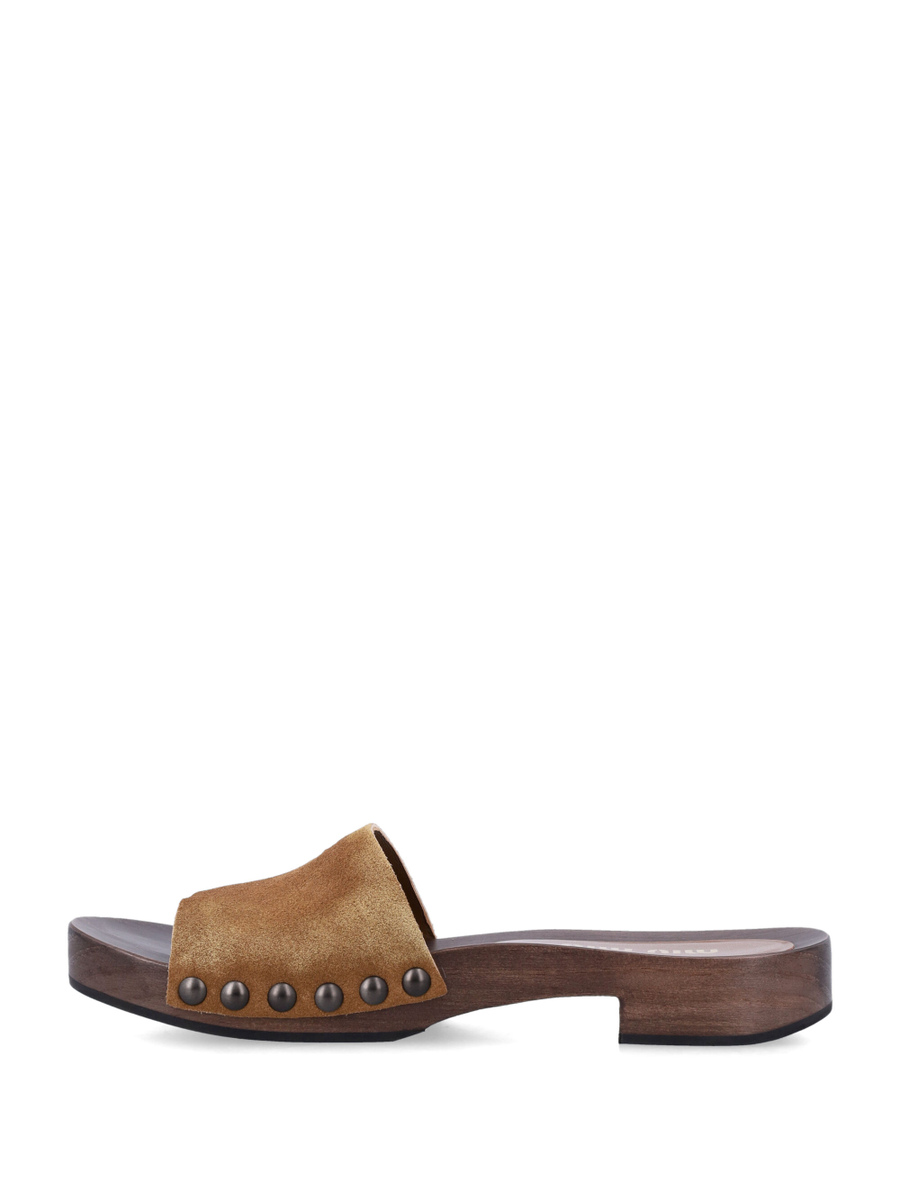 Faded suede clogs - Spazio Pritelli