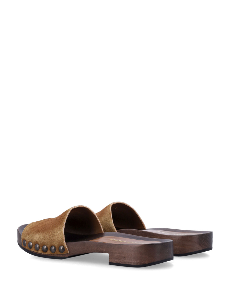 Faded suede clogs - Spazio Pritelli