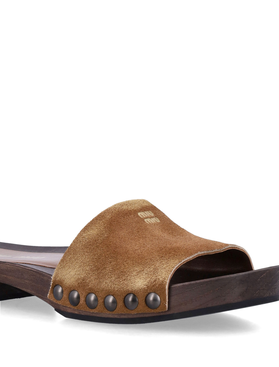 Faded suede clogs - Spazio Pritelli