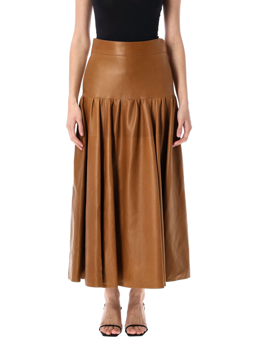 Long lambskin skirt - Spazio Pritelli
