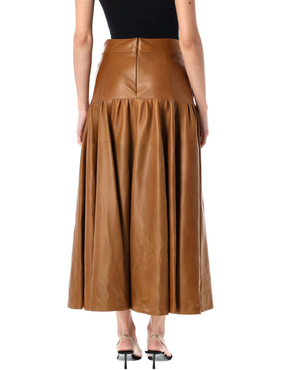 Long lambskin skirt - Spazio Pritelli