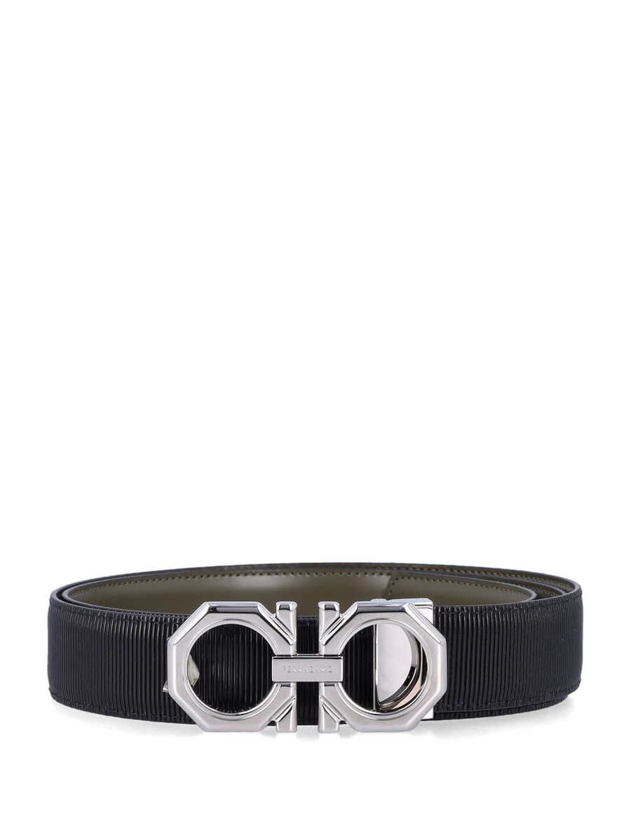 Reversible and adjustable Gancini belt - Spazio Pritelli