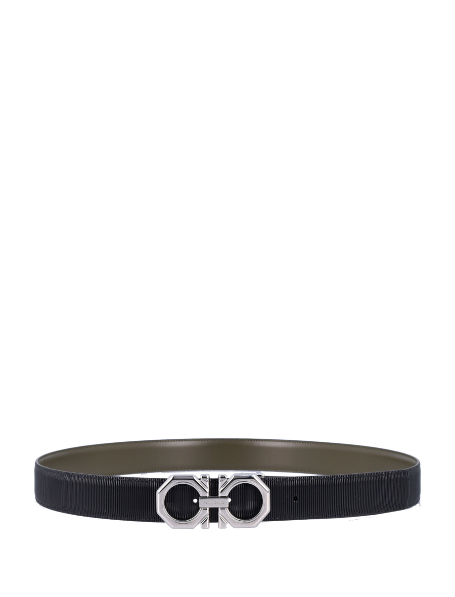 Reversible and adjustable Gancini belt - Spazio Pritelli