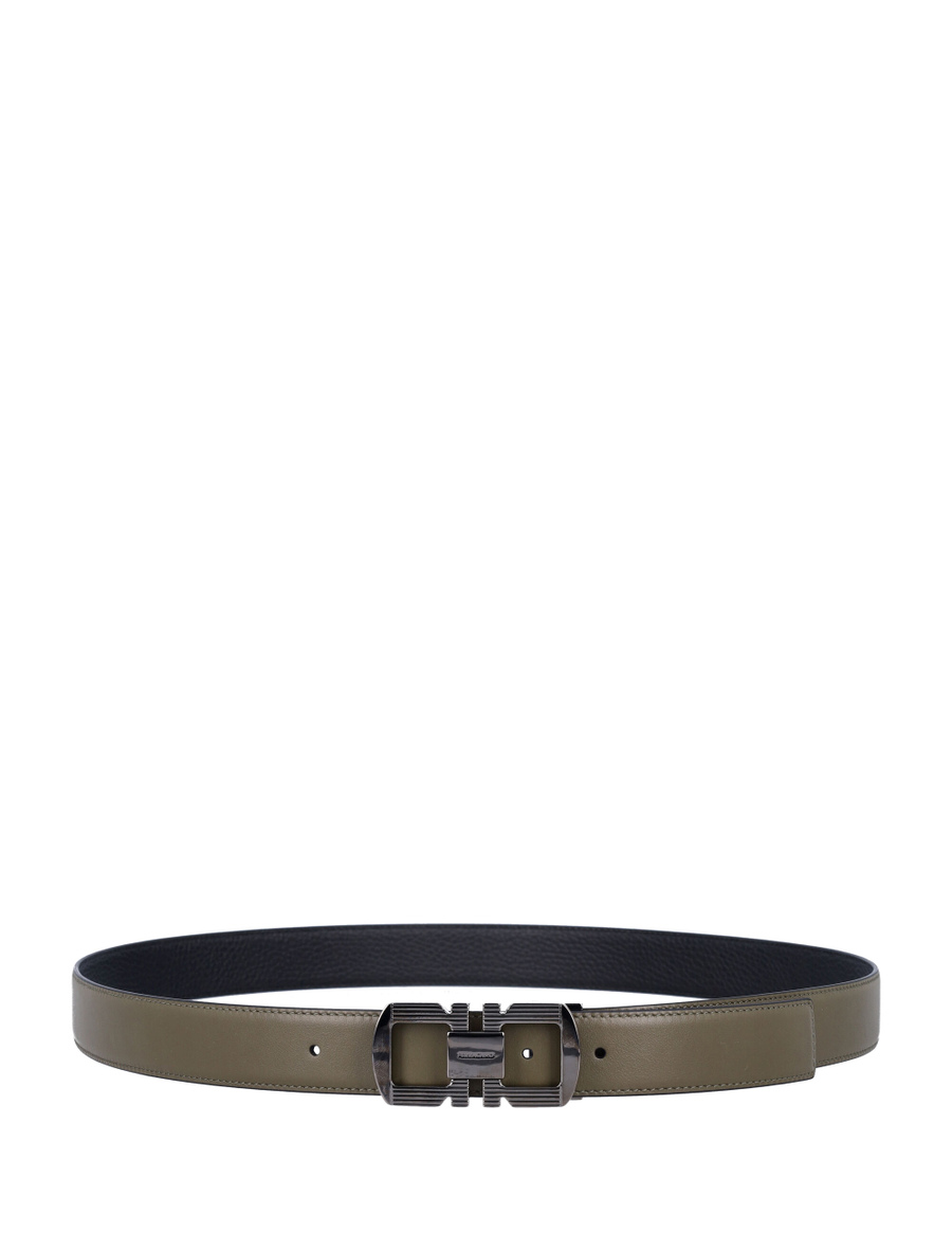 Reversible and adjustable Gancini belt - Spazio Pritelli