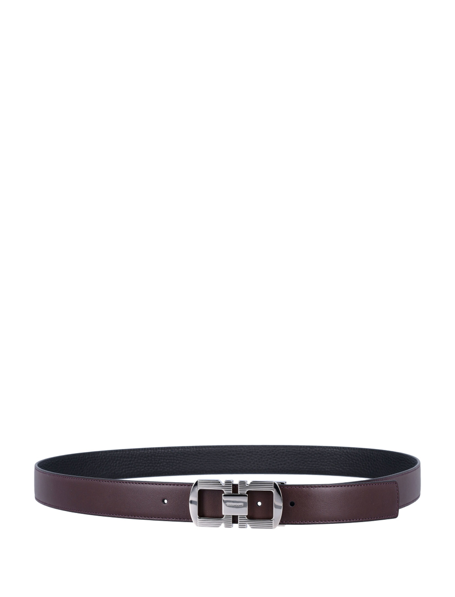 Reversible and adjustable Gancini belt - Spazio Pritelli