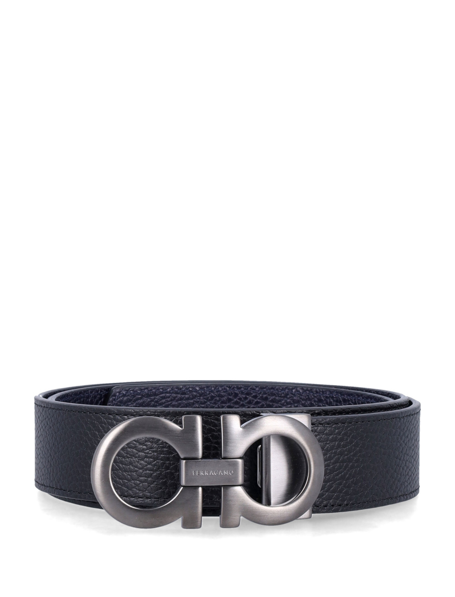 Reversible and adjustable Gancini belt - Spazio Pritelli