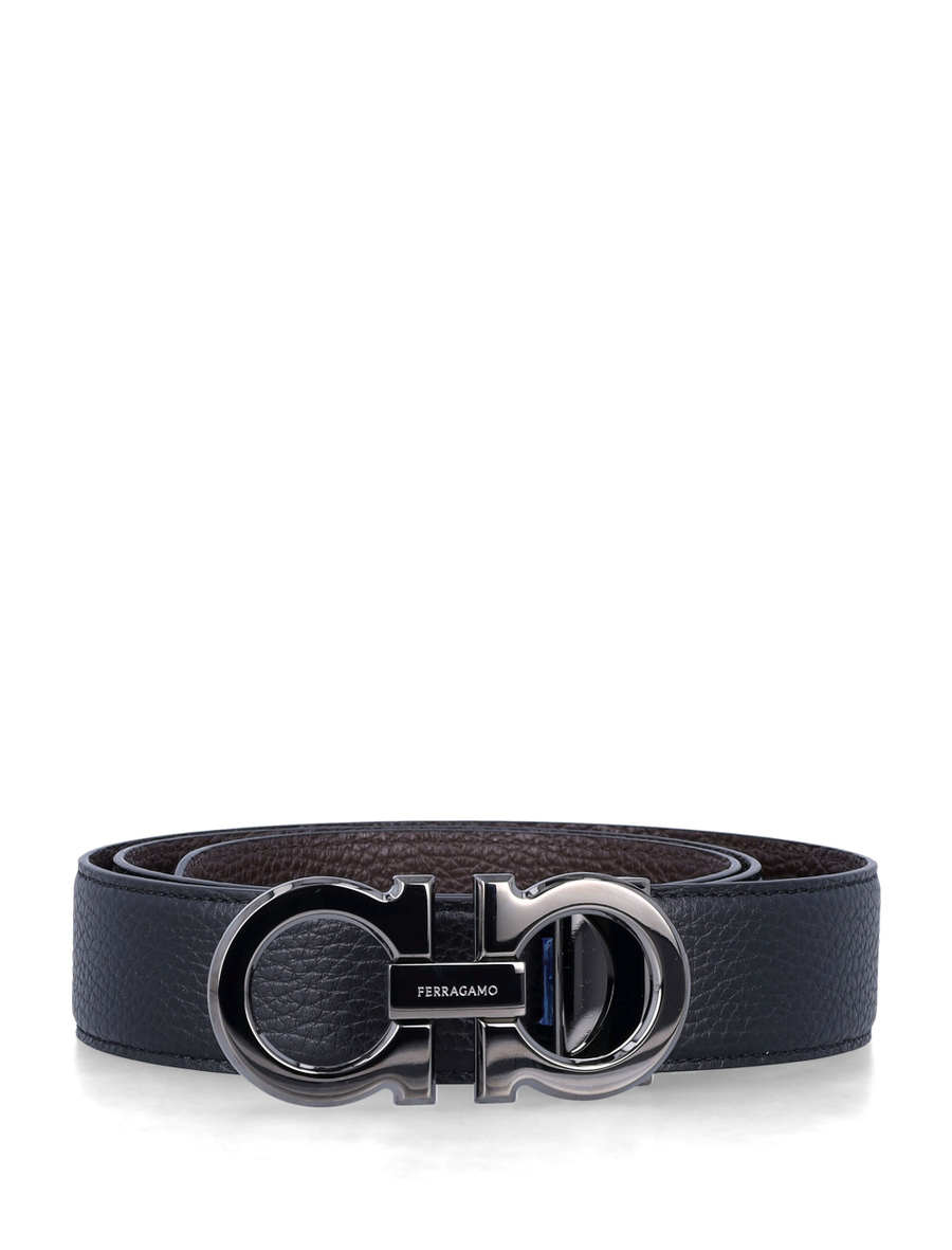 Reversible and adjustable Gancini belt - Spazio Pritelli