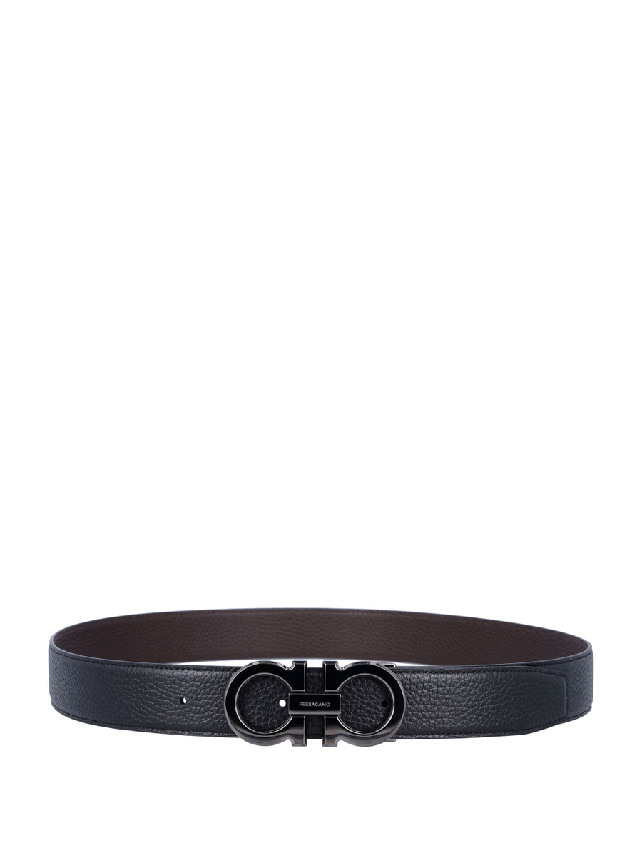 Reversible and adjustable Gancini belt - Spazio Pritelli