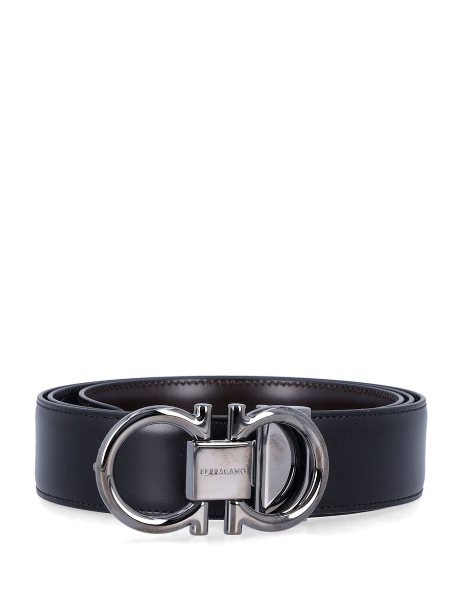 Reversible and adjustable Gancini belt - Spazio Pritelli
