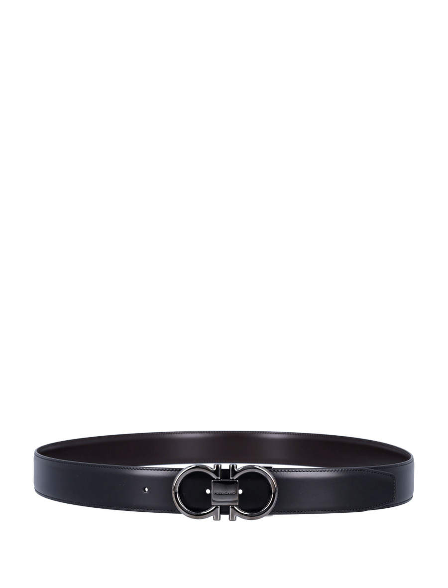 Reversible and adjustable Gancini belt - Spazio Pritelli