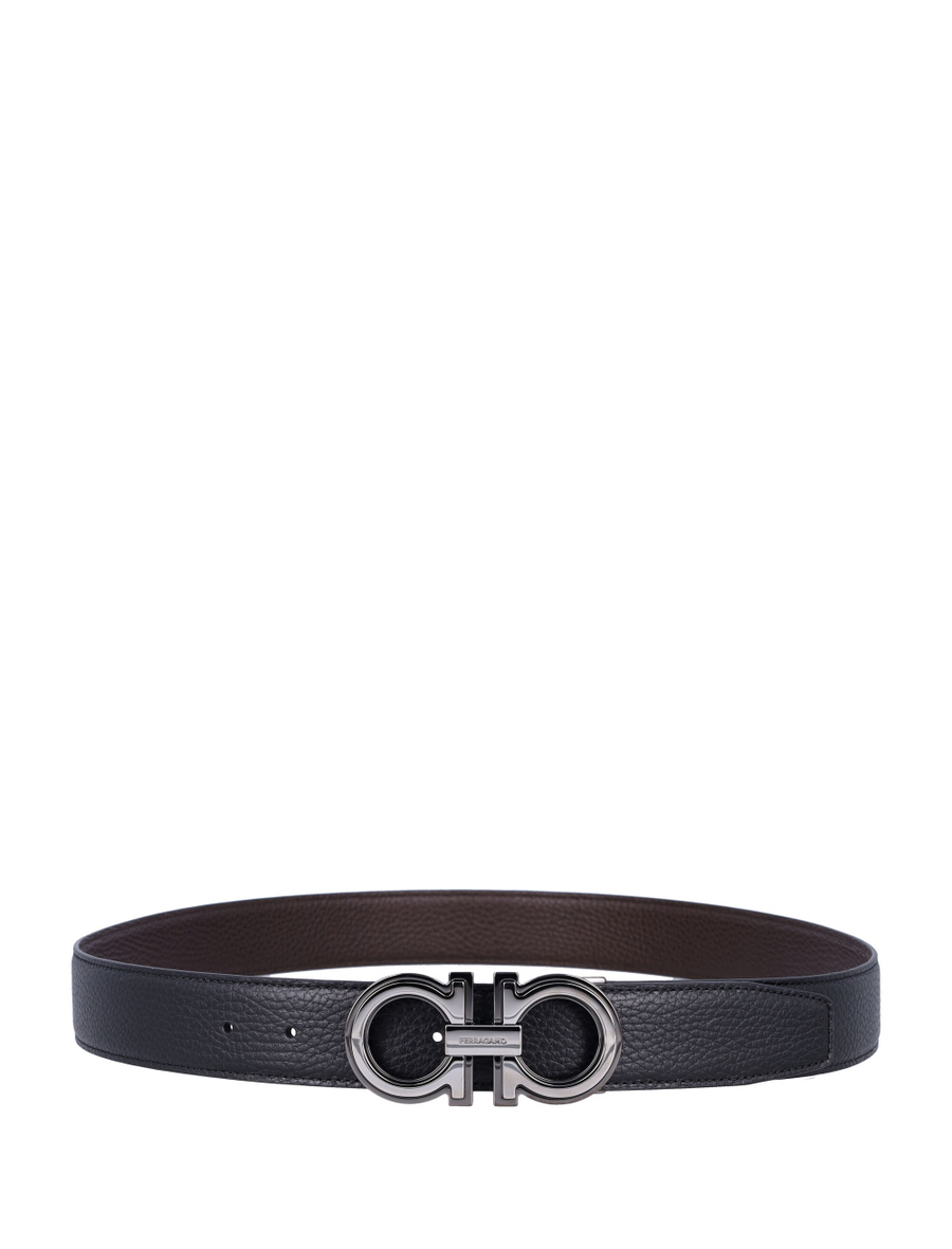 Reversible and adjustable Gancini belt - Spazio Pritelli