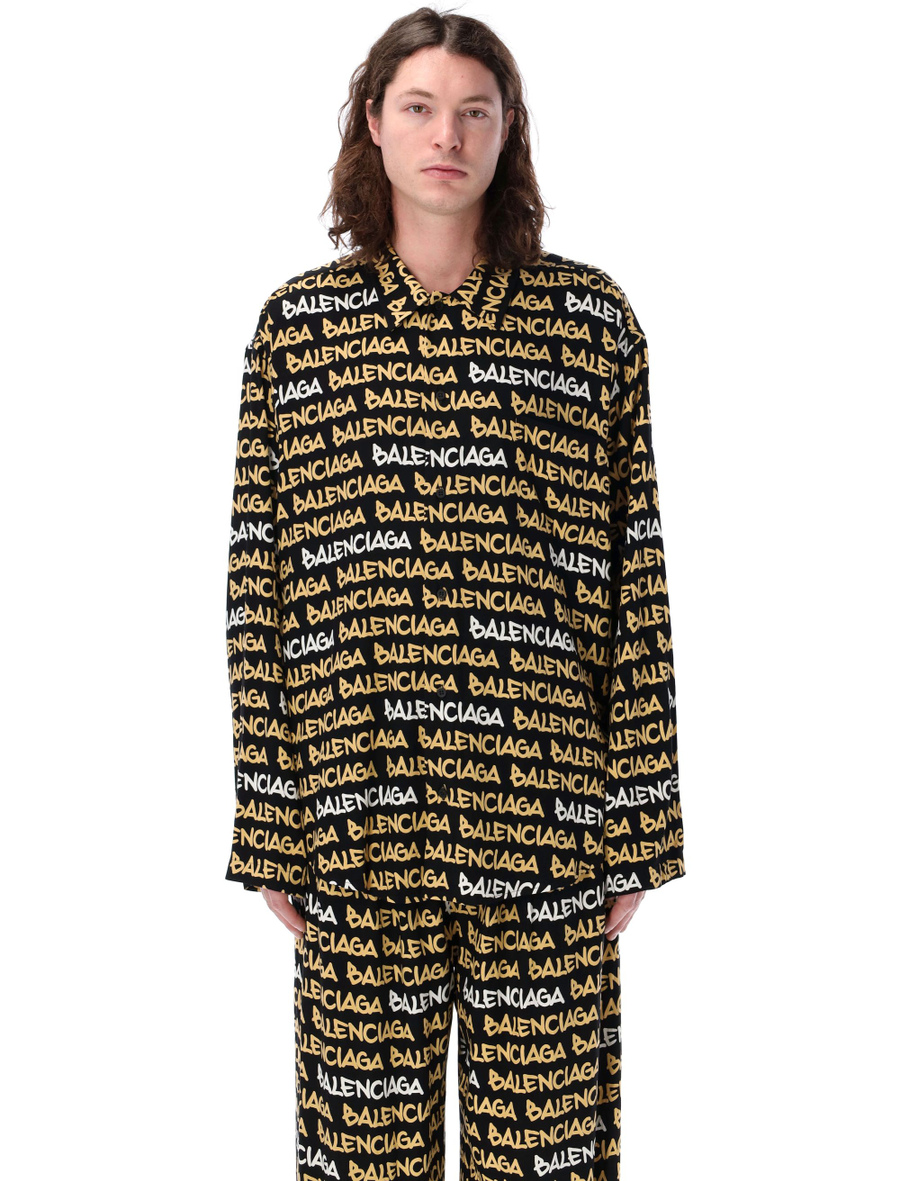 Allover logo shirt - Spazio Pritelli