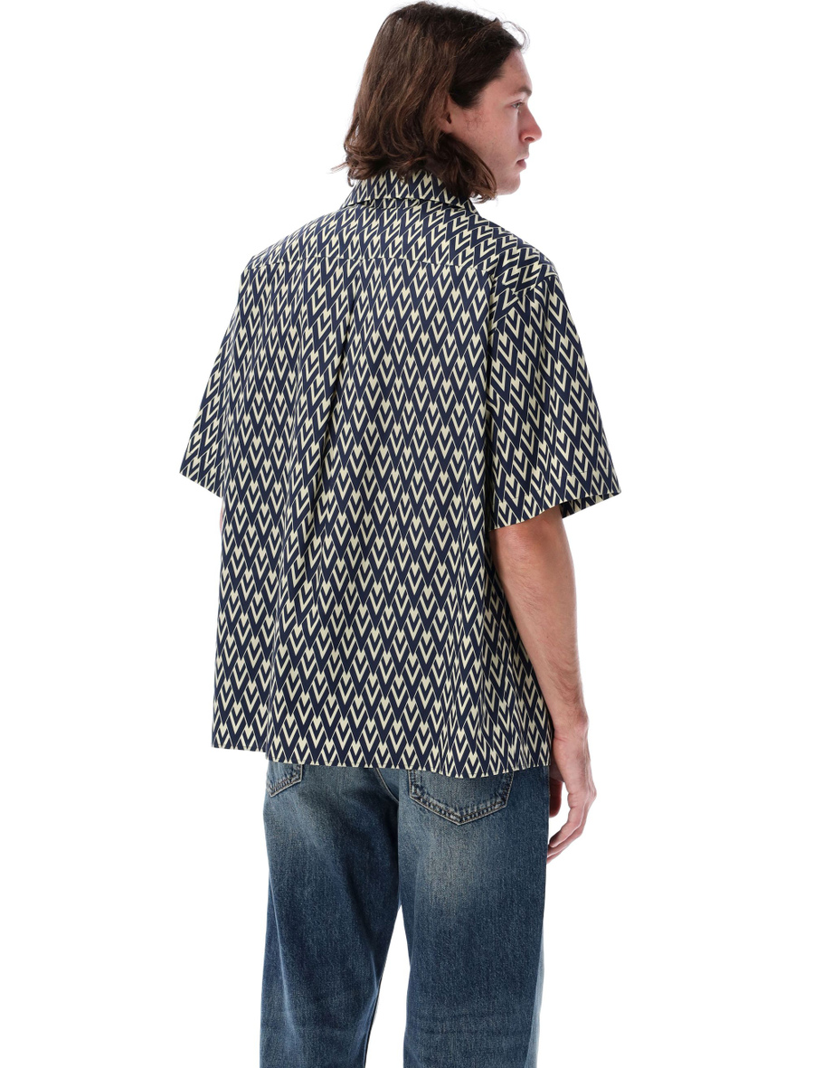 Toute la V print bowling shirt - Spazio Pritelli