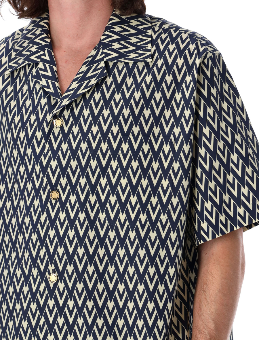 Toute la V print bowling shirt - Spazio Pritelli