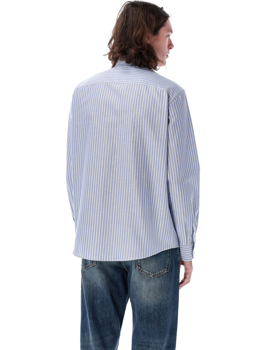 VLogo embroidered cotton shirt - Spazio Pritelli