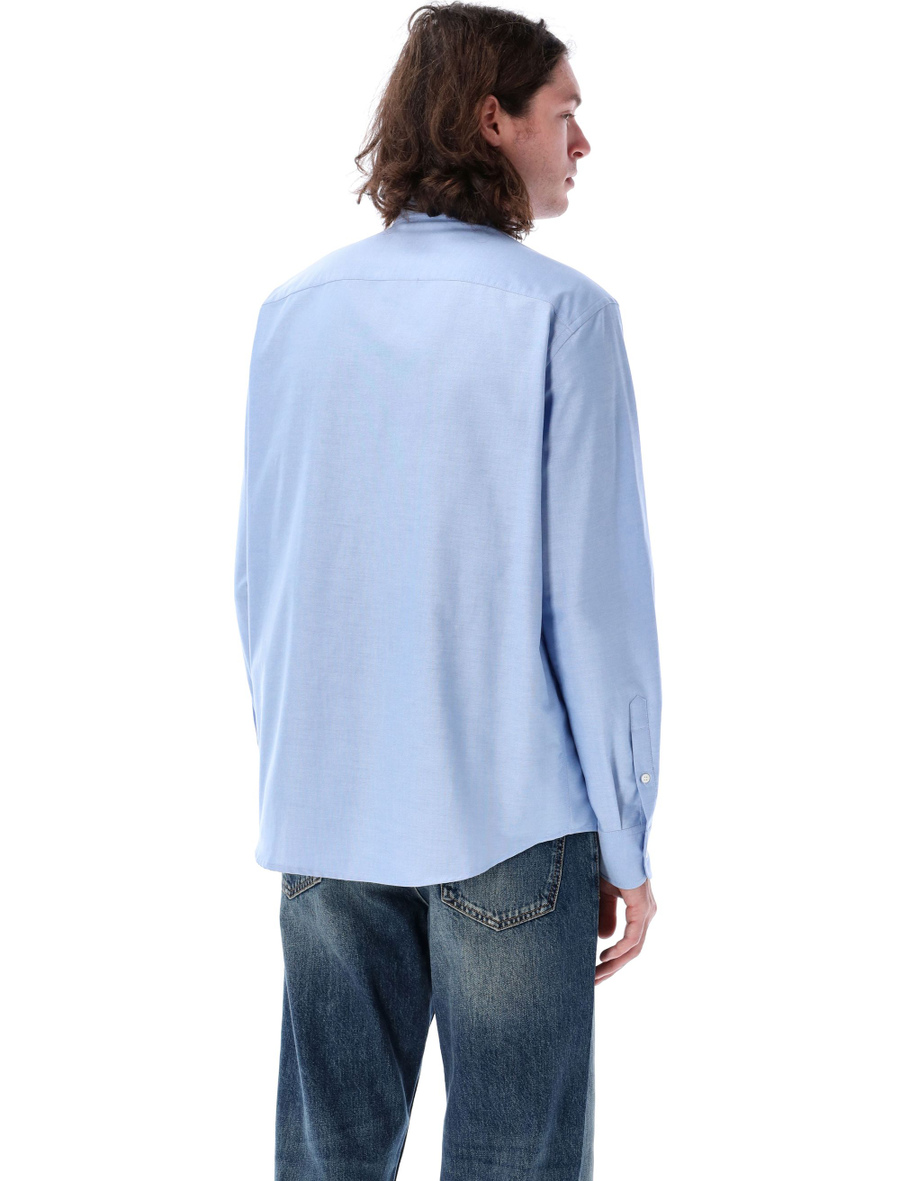 VLogo embroidered cotton shirt - Spazio Pritelli