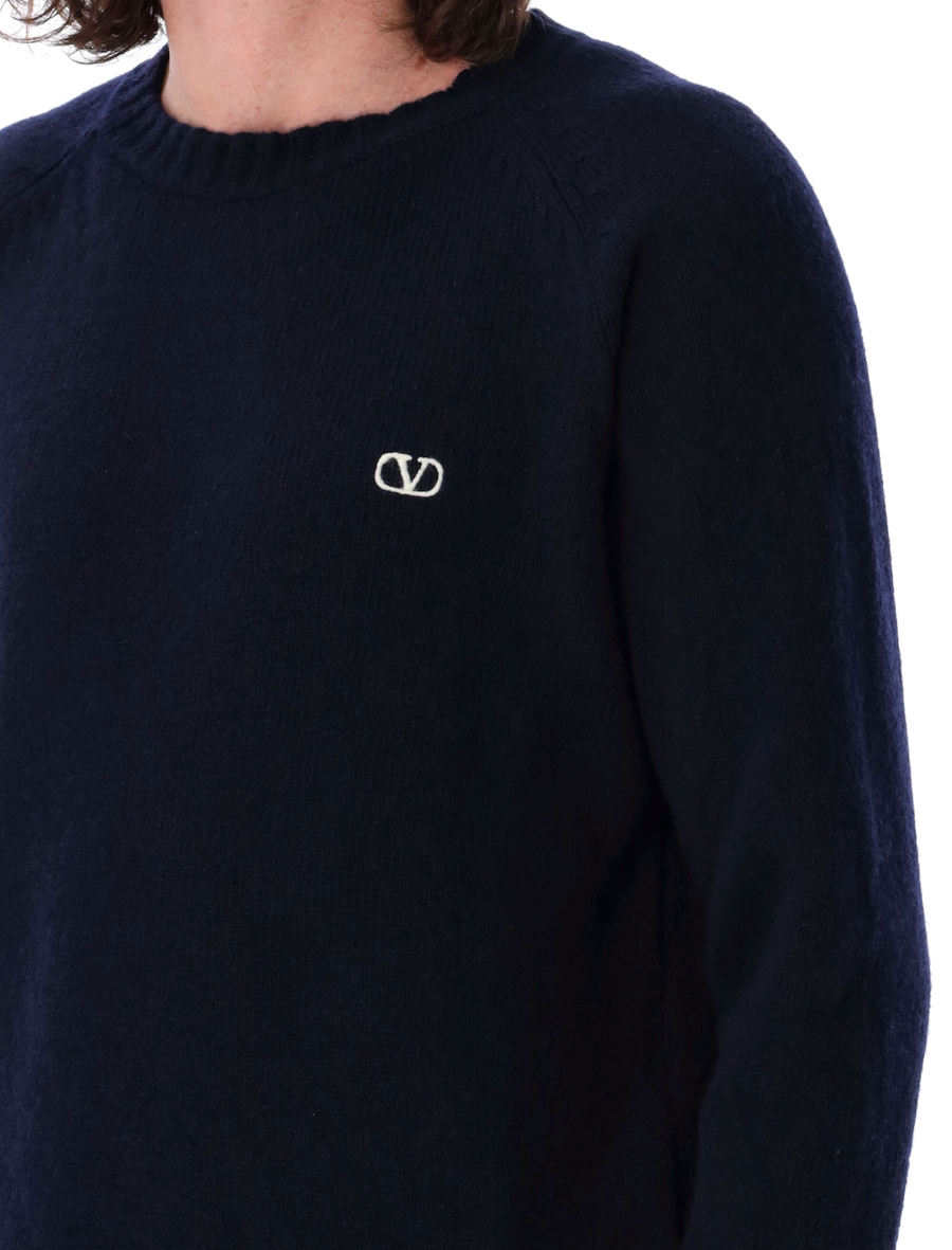 VLogo embroidery sweater - Spazio Pritelli