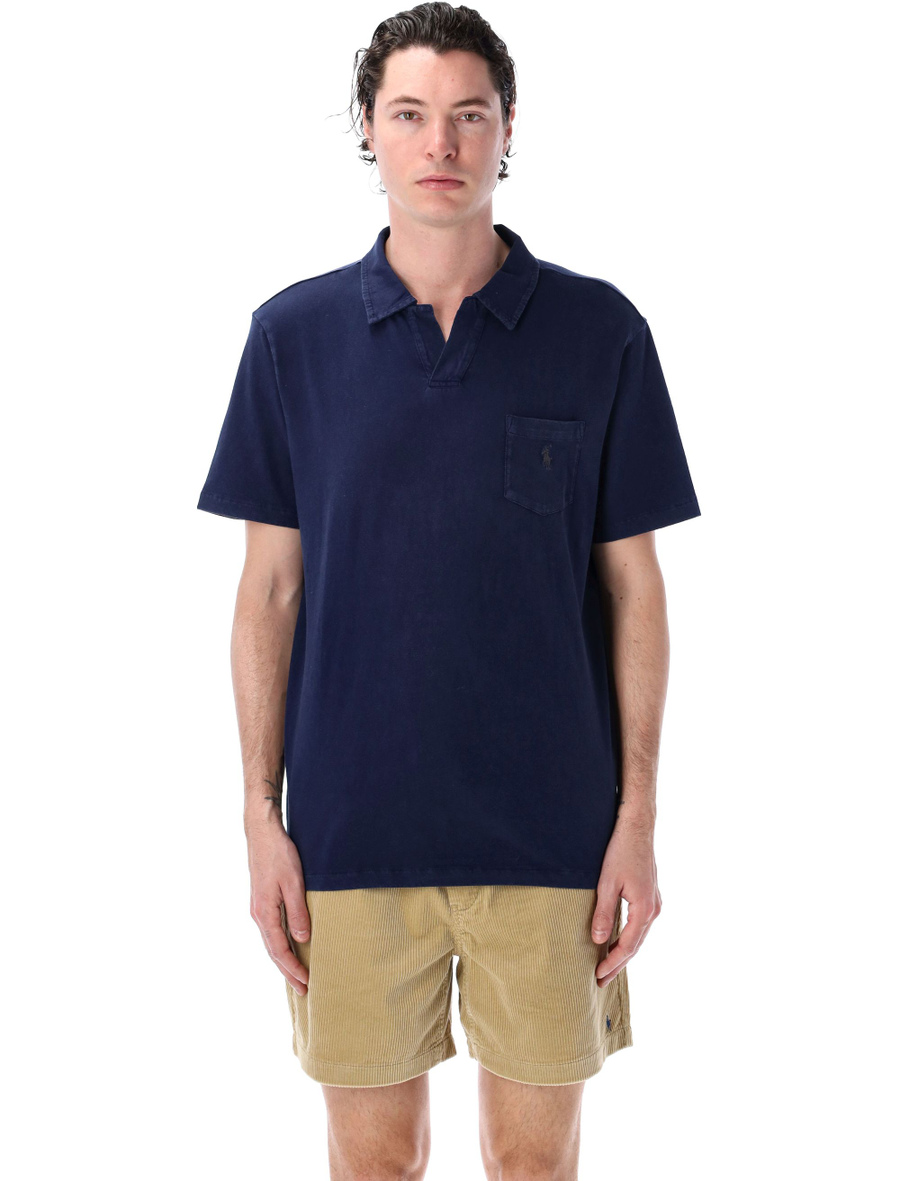 Standard Fit cotton-linen polo shirt - Spazio Pritelli