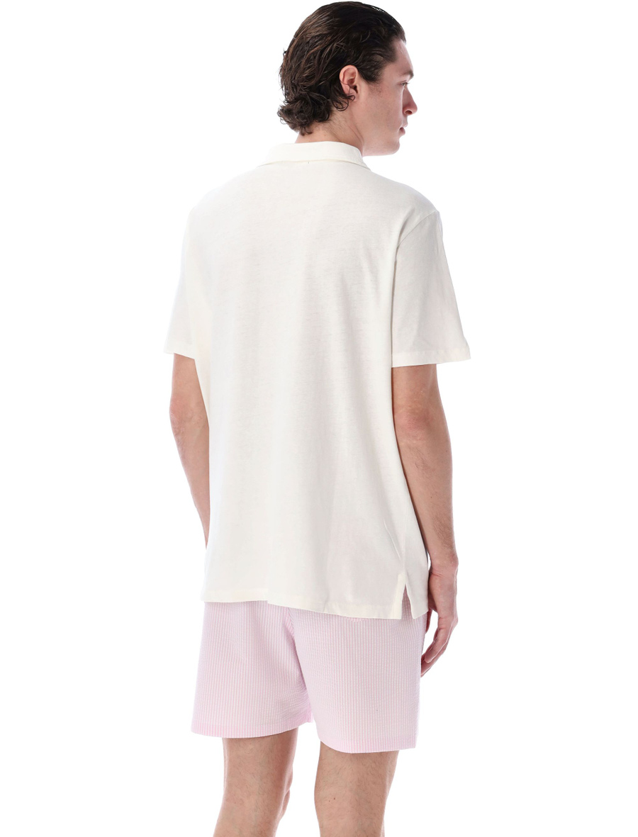 Standard Fit cotton-linen polo shirt - Spazio Pritelli
