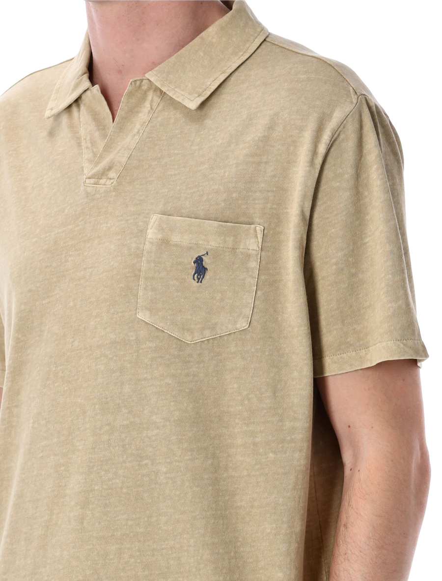 Standard Fit cotton-linen polo shirt - Spazio Pritelli