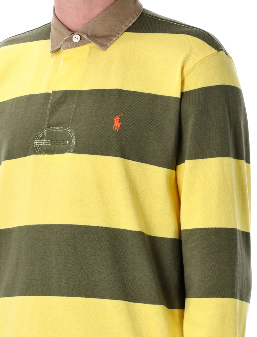 Classic fit khaki-collar Rugby shirt - Spazio Pritelli