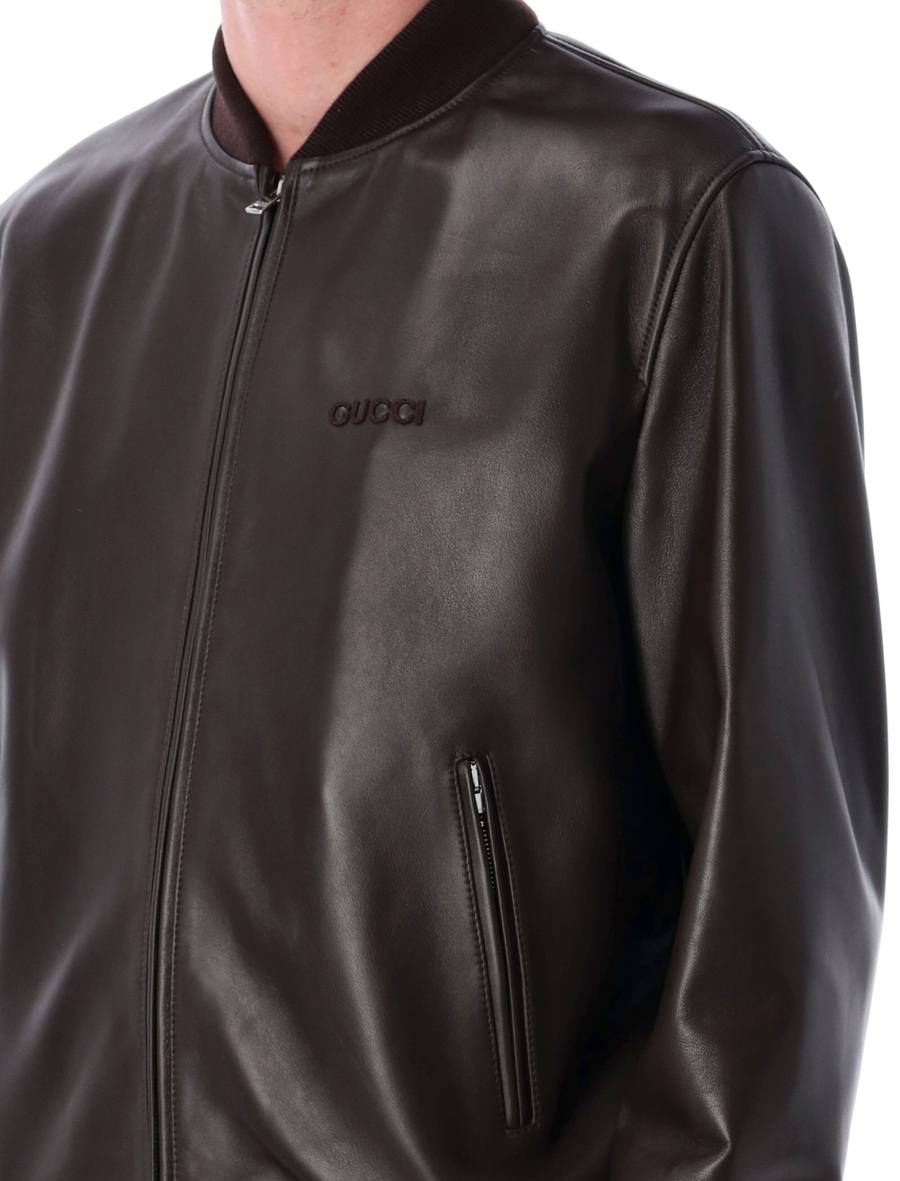 Leather bomber jacket - Spazio Pritelli