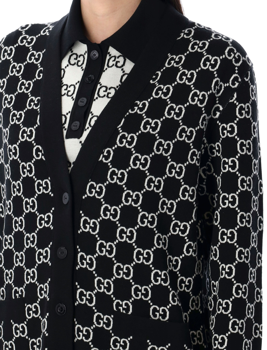 Reversible GG jacquard cardigan - Spazio Pritelli