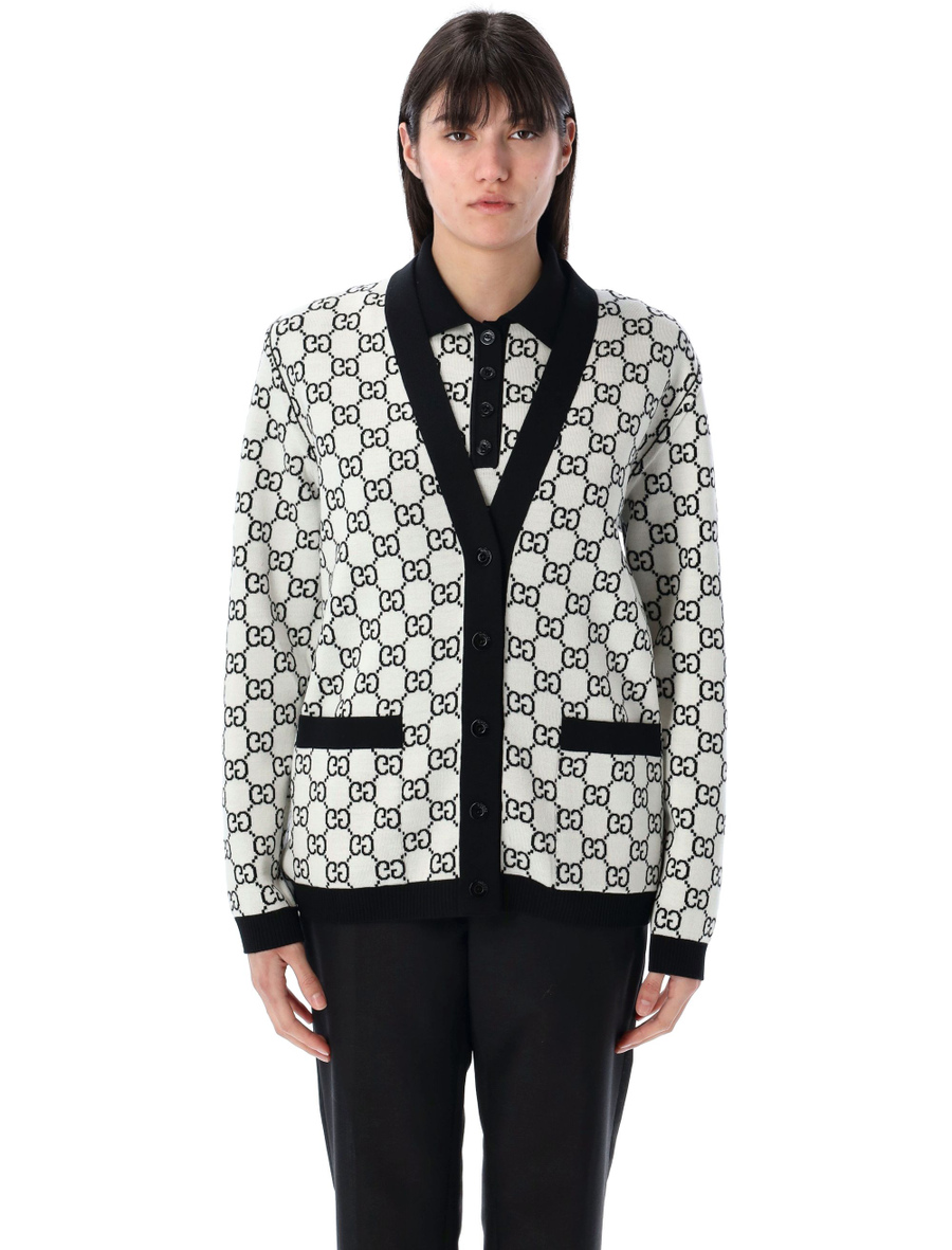 Reversible GG jacquard cardigan - Spazio Pritelli