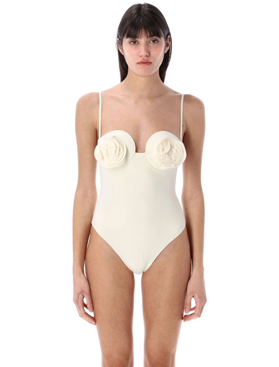 3D flower retro bustier swimsuit - Spazio Pritelli