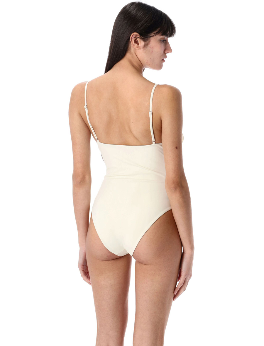 3D flower retro bustier swimsuit - Spazio Pritelli