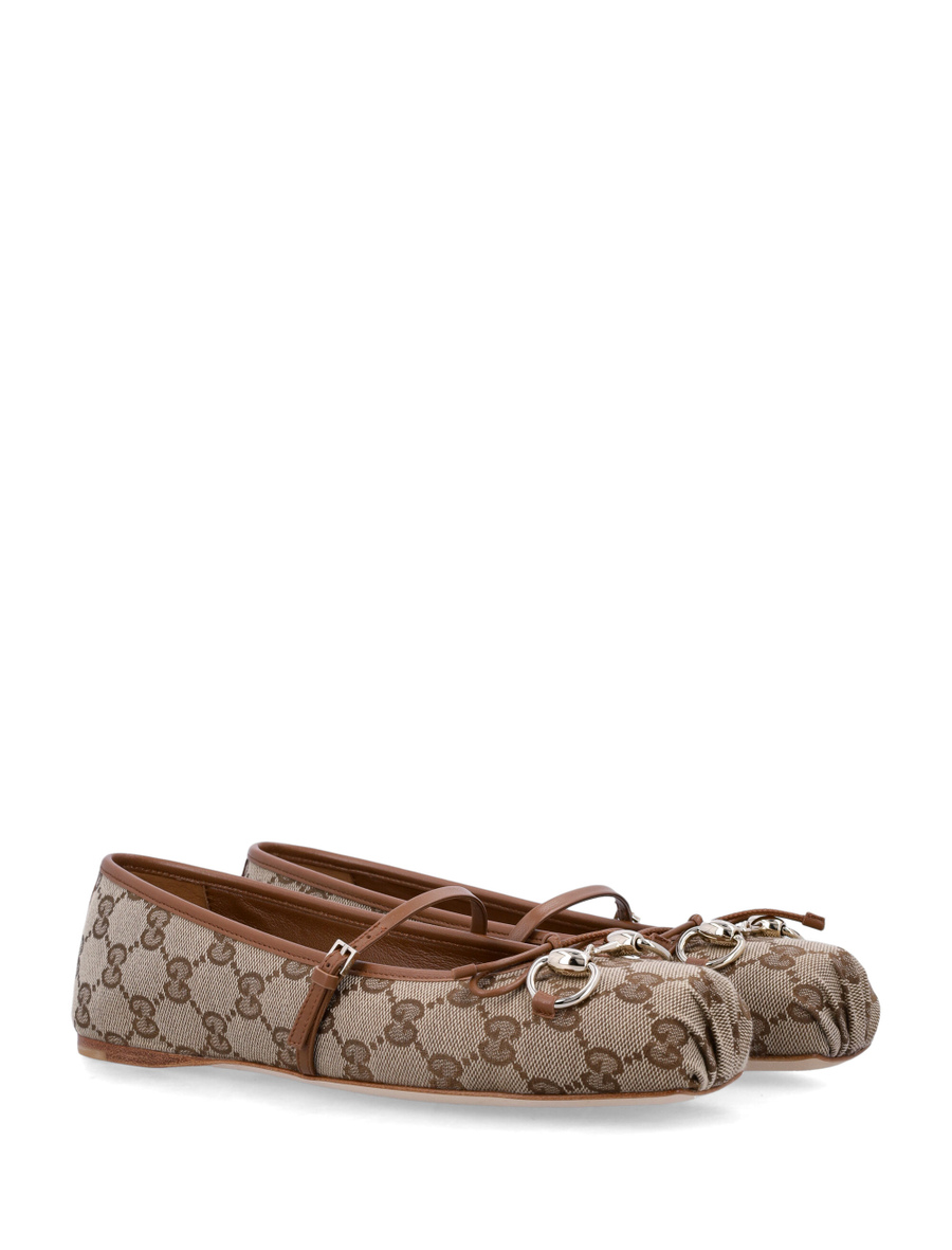 Horsebit monogram ballerina - Spazio Pritelli