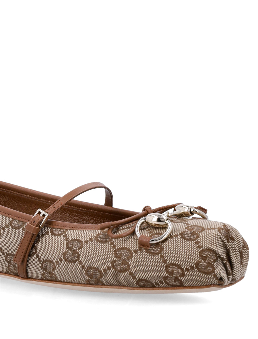 Horsebit monogram ballerina - Spazio Pritelli