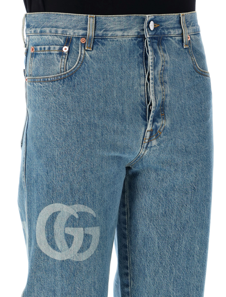 Lasered double G jeans - Spazio Pritelli