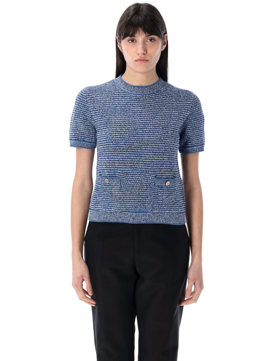 Fine cotton crewneck top - Spazio Pritelli