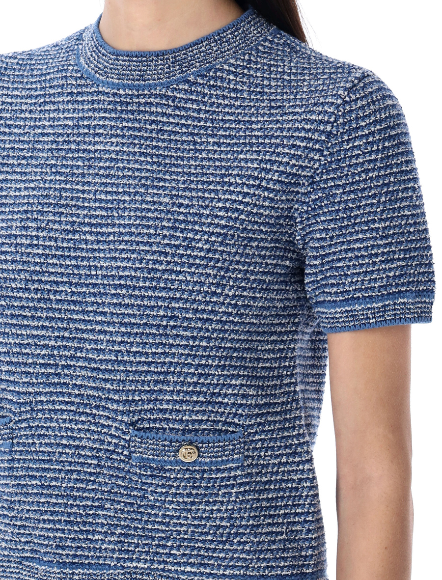 Fine cotton crewneck top - Spazio Pritelli
