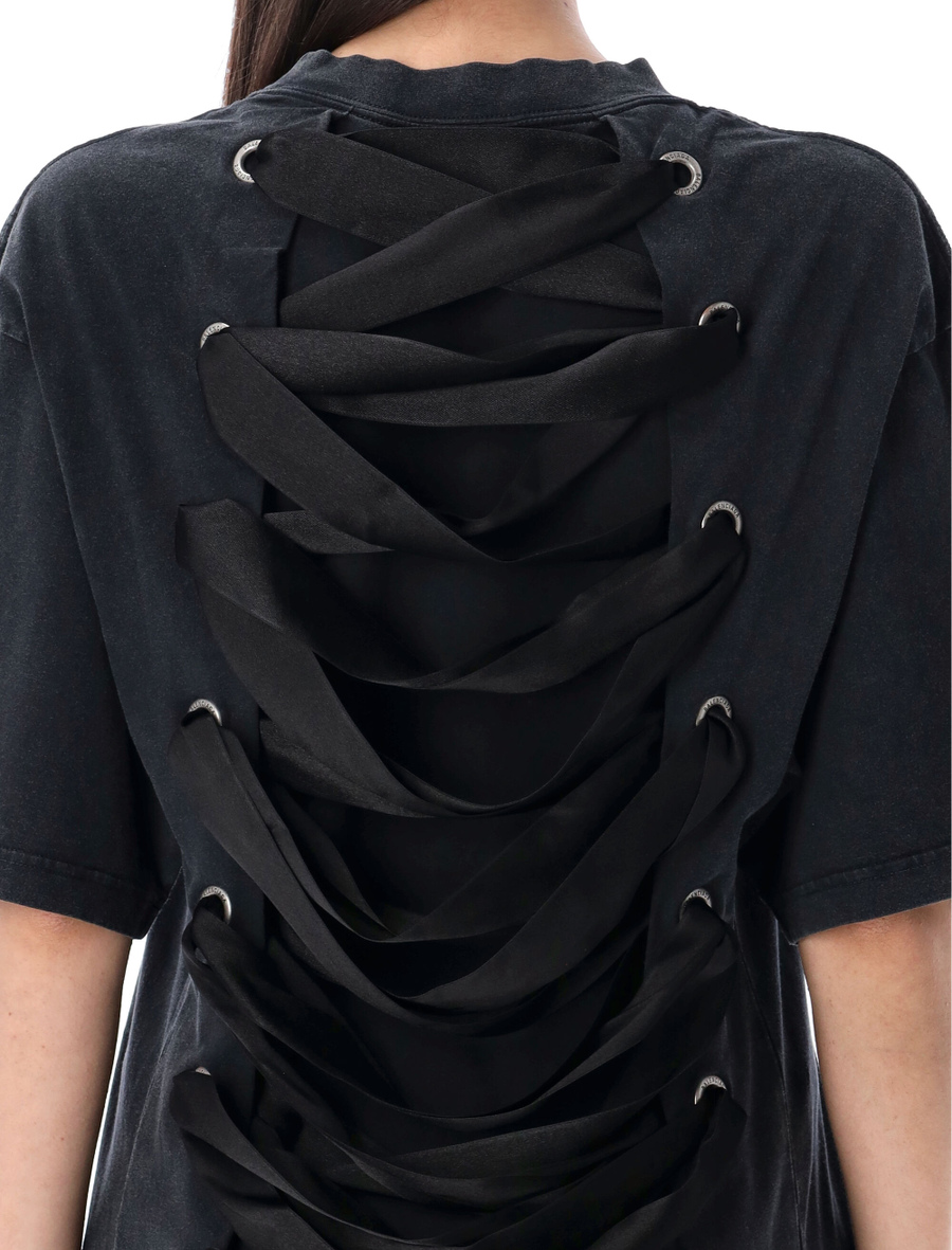 Ribbon details t-shirt - Spazio Pritelli