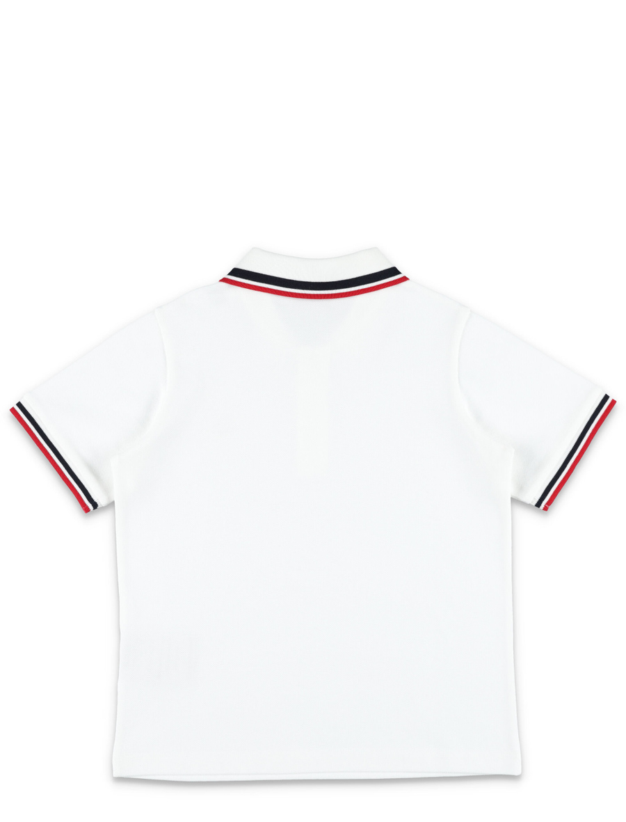 Kid - Tricolour-Trimmed cotton piquet polo shirt - Spazio Pritelli