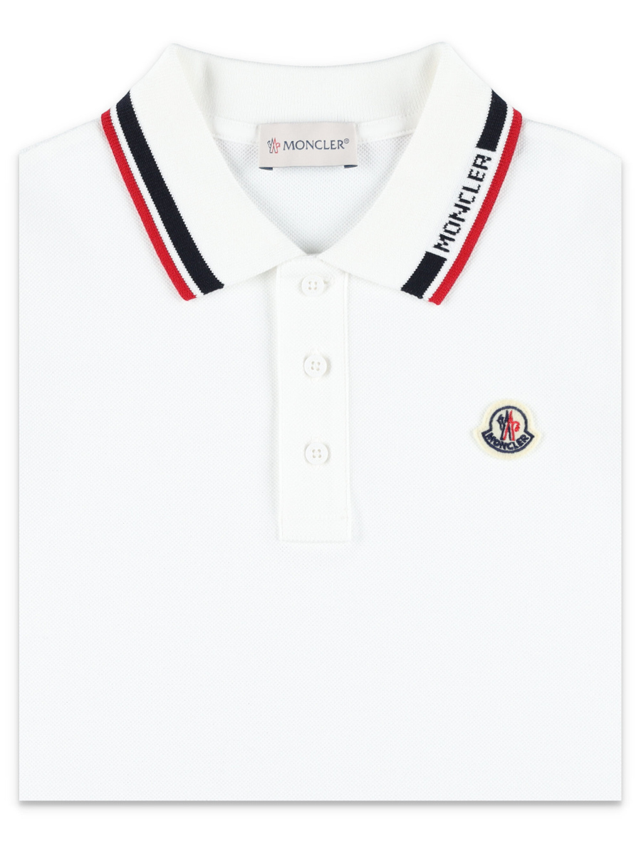 Kid - Tricolour-Trimmed cotton piquet polo shirt - Spazio Pritelli