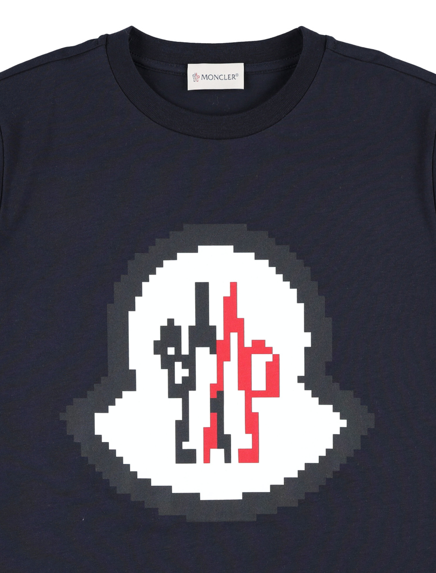 Kid - Pixel logo cotton t-shirt - Spazio Pritelli